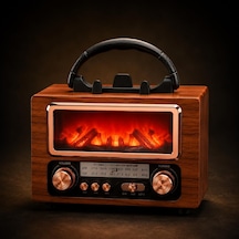 Retro Bluetooth Radyo 1800mah Fm/am/sw Usb Tf Kart Tws Ns-901bt