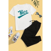 Uyguntarz Çocuk Nice Panda Alt - Üst Eşofman Takımı : Unisex Beyaz