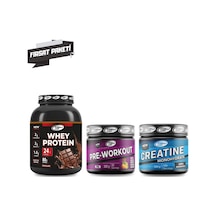Whey Protein Çikolatalı 2000g/pre-workout 300g/creatine 300g Çikolatalı