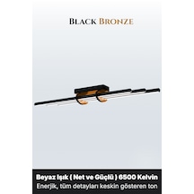 Cosmo Bronz Led Tavan Avize Kumandalı Dim Edilebilir Aşağı Işık Beyaz Işık