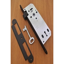 Metlox Siyah Oval Oda Sessiz Kapı Kilidi 40 Mm