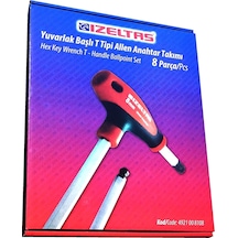 İzeltaş 4921 00 8108 Yuvarlak Başlı T Tipi Allen Anahtar Takımı