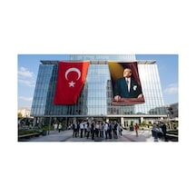 Atatürk Ve Türk Bayrağı Bayrak Ve Türk Bayrağı Premium Raşel Kumaş 2'li Set 10x15 Metre Ata13 Diğer
