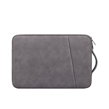 ND08 Sheepskin Kaliteli Notebook Çantası 14.1 inch Gri