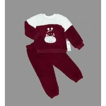 1-2-3 Yaş Ponponlu Zürafa Desenli Kuzu Kumaş Uzun Kollu 2li Kız Erkek Çocuk Takımı Bordo Bordo 1-2-3 Yaş Ponponlu Zürafa Desenli Kuzu Kumaş Uzun Kollu 2li Kız Erkek Çocuk Takımı Bordo Bordo