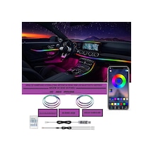 Araç İçi Ambiyans Aydınlatma Sistemi 64 Renk Rgb Led Bluetooth Destekli - Müzik Ve Ses Duyarlı 9"