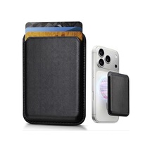 Magsafe Uyumlu Deri Kartlık Cüzdan - İphone 17/16/15/14/13/12 Serisi Pro Max, Plus Ve Pro İçin Güçlü Manyetik Telefon Arkası Kart Tutucu Siyah, Klasik