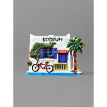 Bodrum Temalı Kabartmalı Polyester Magnet. 7cm X 5cm