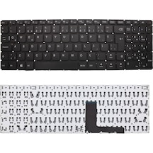 Işıksız, Uyumlu Notebook Klavye - Lenovo Ideapad 110-15ast - Sağ Üst Power Tuşlu
