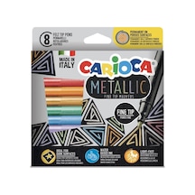 Carioca Metalik Keçeli Kalem 6'lı Set Su Bazlı Mürekkep İle Kalıcı Ve Canlı Renkler