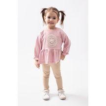 Minigimin Cicileri Miniğimin Cicileri 6-18 Ay Yıldız Dantel Motifli Taytlı Kız... Pembe