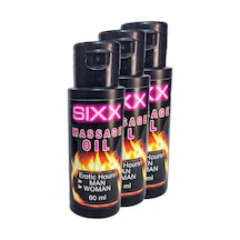 Sixx 3 Adet Erotik Massàge Oìl / 3 Adet Kadın Erkek Masaj Yağı Er0tıc 60 Ml