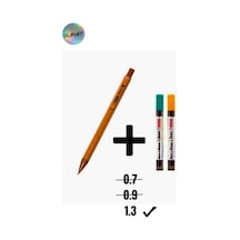 1.3 Mm Uçlu Kalem Ve 2 Paket 1.3 Mm Uç Seti Mikro Kahverengi
