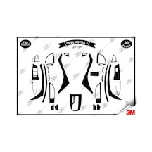 Opel Astra J 2015 Torpido Konsol Trim Göğüs Maun Kaplama Set 30 Parça Siyah