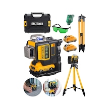 Tr Alman 36 V 5 Ah Profesyonel Çift Akülü 12 Köşe 360 Otomatik Lazer Hizalama + Tripod Hediyeli
