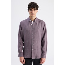 D'S Damat Ds Damat Comfort Lila Çizgili Gömlek 6hc02hd45304m L01