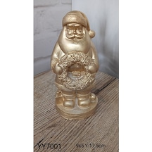 Yy7001 Çelenk Tutan Noel Baba Biblo Silikon Kalıp