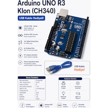 Arduino Uno R3 Klon Ch340 Usb Kablo