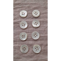 Doğal Agoya Hakiki İnci Midye Kabugu Düğme 14 Mm 12 Adet