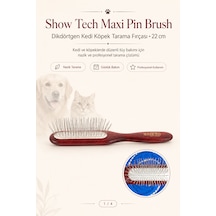Showtech Maxi Pin Brush Kedi Ve Köpekler İçin Hassas Tarama Fırçası 22 Cm