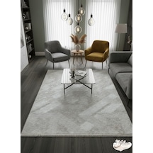 Konak Halı Dekoratif Salon Halısı Krem Emboss Kabartmalı Saçaklı Krem