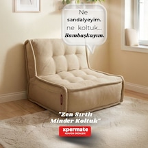 Xpermate Zen Sırtlı Minder İskandinav Tarzı Minder 80x60 Bej