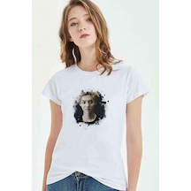 K Pop Han Wolf Exo Xoxo Baskılı Beyaz Kadın Tshirt