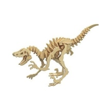 Ahşap 3d Dinazor Velociraptor Maketi Puzzle