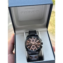 Ferro Çelik Kordon İç Fonksiyonlar Aktif Takvimli 30 Mt Su Geçirmez Erkek Kol Saati Efm40126-bg
