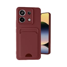 Xiaomi Redmi Note 13 Pro 5g Kılıf Kelvin Kartvizitli Silikon - Bordo Çok Renkli