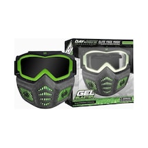 Gel Blaster Elite Glow Trim Işıklı Tam Yüz Koruyucu Maske Gri-yeşil