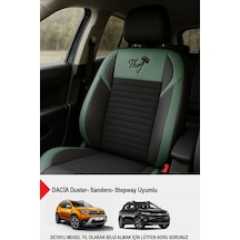 Thor Tay Tüyü Oto Koltuk Kılıfı Dacia Sandero-stepway-duster Uyumlu Yeşil