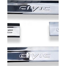 Honda Cıvıc 2012-2015 Modeller Arası Krom Kapı Eşiği 4 Parça Paslanmaz Çelik