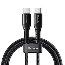 Mcdodo CA-5641 60 W Type-C To Type-C Şarj Ve Data Kablosu Siyah 1 M