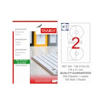 Tanex Tw-2116 - 116 X 41 MM Laser Etiket 100 Adet