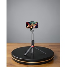 Selfie Çubuğu Tripod, Dikey Yatay Çekim Destekli Selfie Stick