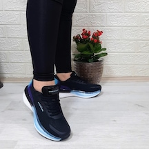 M.p 1674 Siyah-mor Fuspetli Bayan Yürüyüş Dolgu Spor Ayakkabı 001