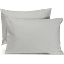 Düz Pamuklu 2'li Yastık Kılıfı 50x70 Cm Gri