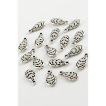 Yaprak - 102 - Çiçek Tesbih Püskül Aparatı 50 Gram - Muratech - Gümüş Rengi