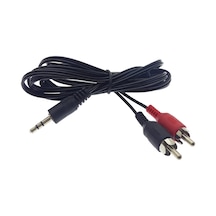 2Rca 3.5Mm Stereo Ucuz Ses Kablosu 1.5 Metre