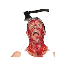 Kafaya  Saplanmış  Halloween  Kanlı  Balta  Şaka  Tacı