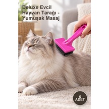 5 Adet Deluxe Evcil Hayvan Tarağı - Yumuşak Masaj