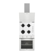 Beko BFC 220 HB - BOCD T 6011 EHB - BDE 6050 HB Beyaz Cam Ankastre Set