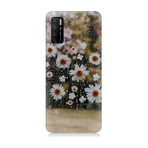 İnfinix Note 7 Lite Uyumlu Yağmur Ve Papatyalar Desenli Silikon Kılıf