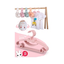 Morpanya Sweet 12 Adet Pembe Bebek Elbise Askısı Fiyonklu Kelebek Bebek Ço Pembe