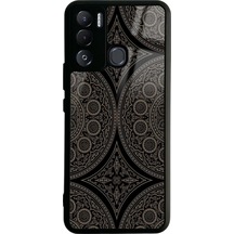 Tecno Pova Neo Osmanlı Motif Tasarımlı Glossy Telefon Kılıfı Siyah