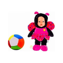 Peluş Pembe Arı Maya 30 Cm Ve Peluş Top 12 Cm - 2 Ürün 1 Arada Oyuncak Pembe