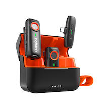 Mic-01 Kablosuz Yaka Mikrofonu, Anında Eşleştirme, Dsp Gürültü Engelleme, 20 Saat Pil Ömrü, Pc Android Kamera Gimbal İçin Mini Mikrofon, Video Kaydı/röportaj, 2 Tx+1 Rx+şarj Kutusu