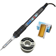 Electrimax Lcd Ekranlı Isı Ayarlı Sıcaklık Ayarlanabilir Kalem Havya Lehim Makinesı, Lehim Ve Pasta