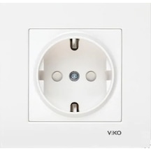 Viko Karre Çocuk Korumalı Topraklı Priz + Çerçeve
